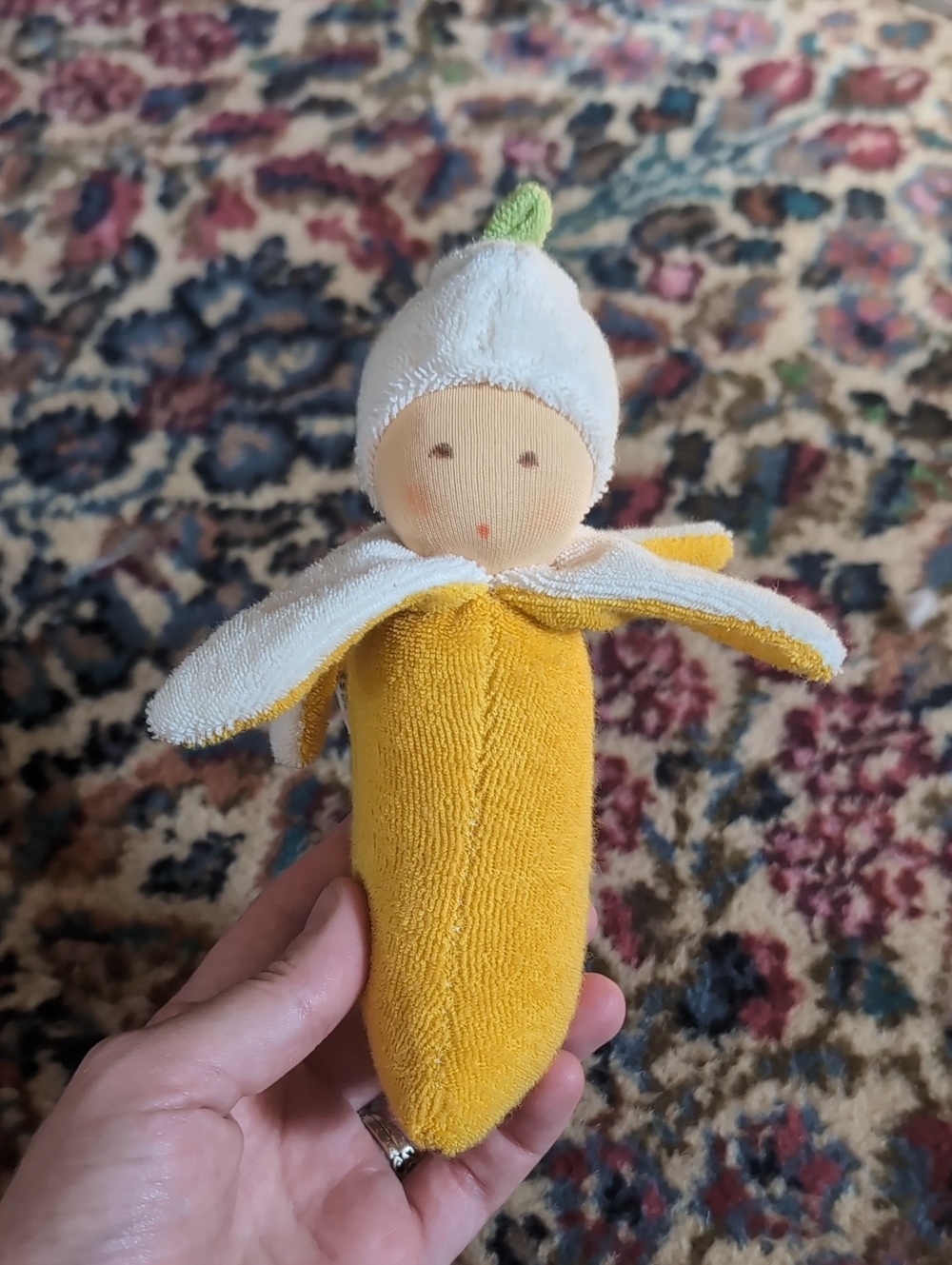 Nanchen Plush Banana Baby Rattle Toy - Yellow
